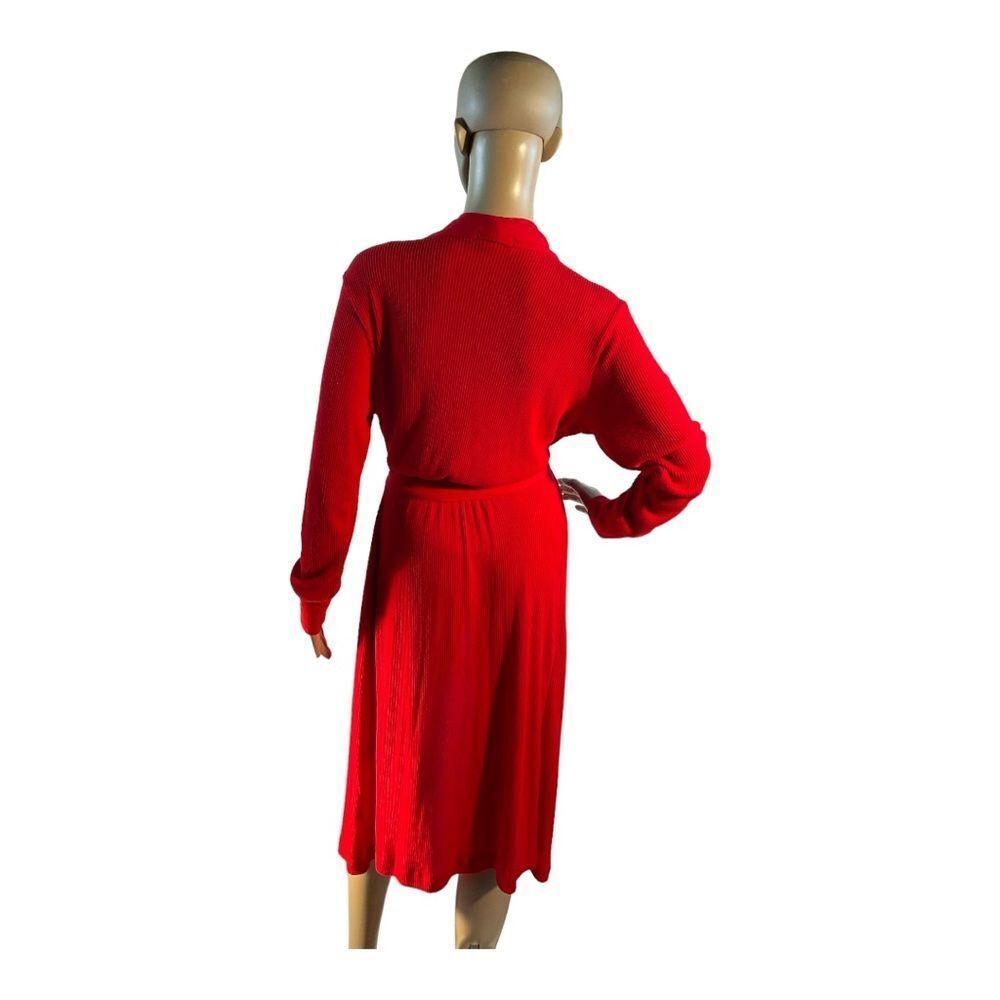 PJ Salvage RITER  Women’s Textured Essentials Ribbed Robe Heather Red Size M - Picture 5 of 15